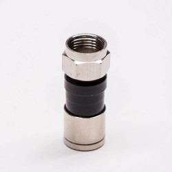 F Type Connector for RG6 Cable Coaxial Straight Plug Compression Type