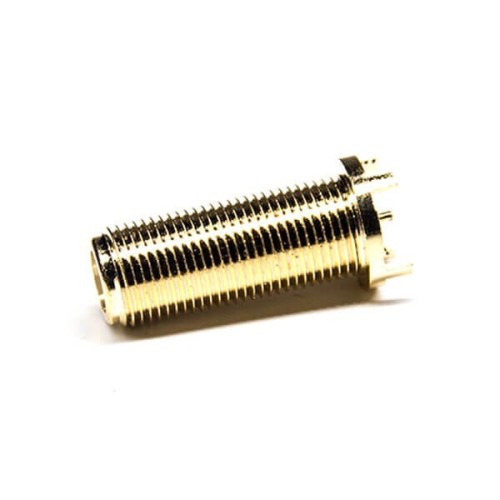 F Type Connector Gold Plating Female 180 Degree Through Hole for PCB Mount F Type Connector Gold Plating Female 180 Degree Through Hole for PCB Mount