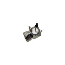F Type Connector Male Right Angle Through Hole PCB Mount
