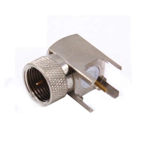 F Type Connector Male Right Angle Through Hole PCB Mount F Type Connector Male Right Angle Through Hole PCB Mount