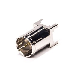F Type Connector PCB Mount Male Straight Through Hole