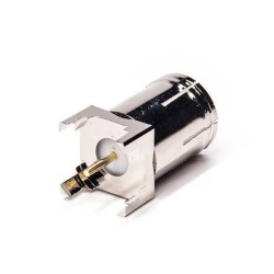 F Type Connector PCB Mount Male Straight Through Hole