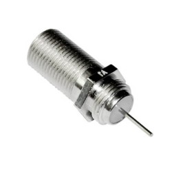 F Type Connector to TV Straight Female for Panel Mount