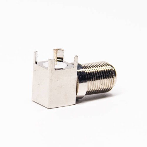 F Type Female Socket Right Angled Connector Through Hole F Type Female Socket Right Angled Connector Through Hole