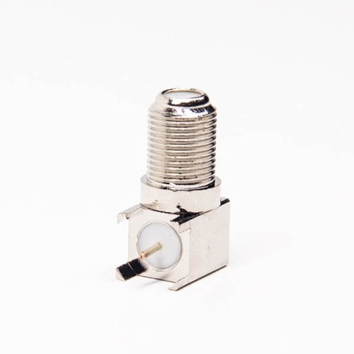 F Type Female Socket Right Angled Connector Through Hole F Type Female Socket Right Angled Connector Through Hole