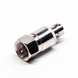 F Type Plug Male RF Connector Straight Locking Wire Nickel Plated