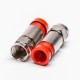 F Type RG6 Connector Red Male Straight Connector Compression Type F Type RG6 Connector Red Male Straight Connector Compression Type