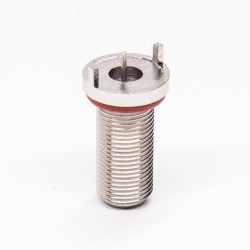 F Type Waterproof Connector Straight Female Threaded Type Through Hole for PCB Mount
