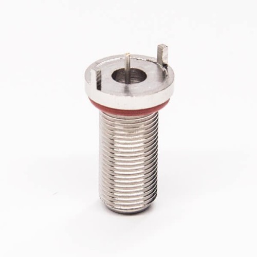 F Type Waterproof Connector Straight Female Threaded Type Through Hole for PCB Mount F Type Waterproof Connector Straight Female Threaded Type Through Hole for PCB Mount