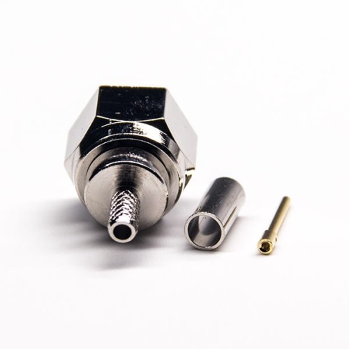 Male F Type Connector 180 Degree Crimp Type Nickel Plating Male F Type Connector 180 Degree Crimp Type Nickel Plating