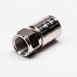 RG11 F Connector Male Straight Brass for Cable injection molding