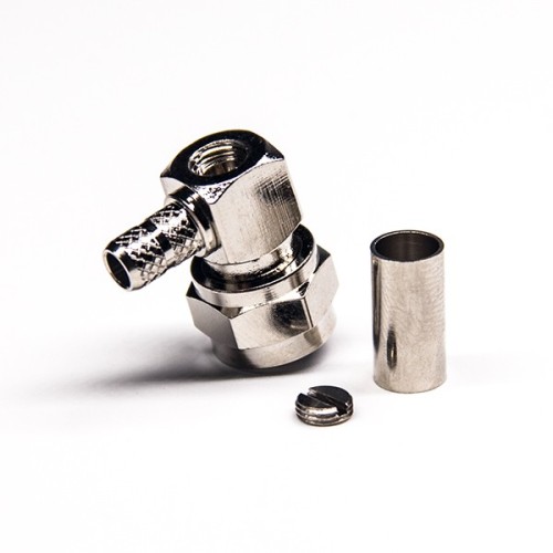 Right Angled F Type Connector Male Crimp Type for Coaxial Cable Right Angled F Type Connector Male Crimp Type for Coaxial Cable