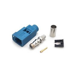 Car Fakra Z Female Water Blue Crimp Solder Connector for RG316 RG174 Cable