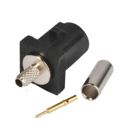 Car FM AM Radio Stereo Fakra A Male Black Crimp Connector for RG316 RG174 Cable Car FM AM Radio Stereo Fakra A Male Black Crimp Connector for RG316 RG174 Cable