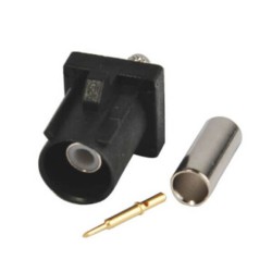 Car FM AM Radio Stereo Fakra A Male Black Crimp Connector for RG316 RG174 Cable