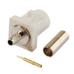 Car FM AM Radio Stereo Fakra B Male White Crimp Connector for RG316 RG174 Cable
