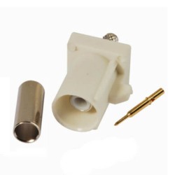 Car FM AM Radio Stereo Fakra B Male White Crimp Connector for RG316 RG174 Cable