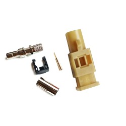 Curry Fakra K Code Male Plug Straight Connector Crimp for Cable RG142 RG223