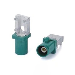 E-Coding Fakra Male Connector Vehicle Green Offset Type SMT Panel Mount Vehicle Antenna Signal