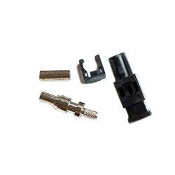 Fakra A Code Male Plug Black Straight Connector Crimp for RG316 RG174 Cable