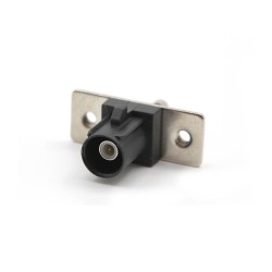 Fakra A Code Straight Male Solder for Cable Vehicle RF Coaxial Connector with 2-Hole Baffle