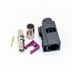 Fakra A Connector Female Crimp Solder for RG58 LMR-195 RG400 RG142 Cable Connector