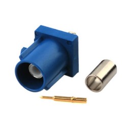 Fakra Antenne Connector Fakra C Male Blue Crimp Solder Connector for Car GPS RG174 RG316 Cable