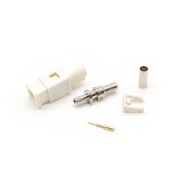 Fakra B Code Male Plug White Straight Connector Crimp for Cable RG316 RG174