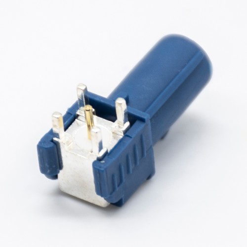 Fakra C Connector Male Blue Through Hole PCB Right Angle for Car GPS Antenna Fakra C Connector Male Blue Through Hole PCB Right Angle for Car GPS Antenna