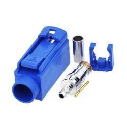 Fakra C Female Blue Crimp Connector for Car GPS Antenna RG316 RG174 Cable