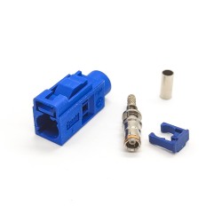 Fakra C Female Blue Crimp Connector for Car GPS Antenna RG316 RG174 Cable
