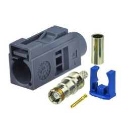 Fakra Cables Car Head Unit Fakra G Female Grey Crimp Solder Connector for RG316 RG174 Cable