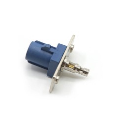 Fakra Connector C Code Male with 2-Hole Baffle Straight Solder Type Vehicle GPS Signal
