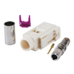 Fakra Connector Connection Fakra B Female Crimp Solder for RG58 LMR-195 RG400 RG142 Cable