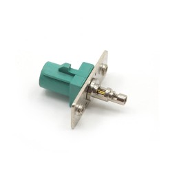 Fakra Connector E Code Male Straight Solder Type Vehicle TV Car Signal SDARS Terrestrial 2-Hole Baffle
