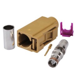 Fakra Connector Market K Female Crimp Solder RG58 LMR-195 RG400 RG142 Cable Connector