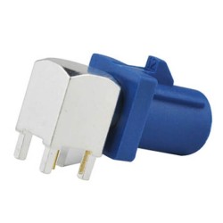 Fakra Connector Pins Fakra SMB C Blue Male Right Angle PCB Mount Solder Coaxial Connector for Car GPS