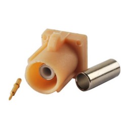 Fakra Connector Standard Car Stereo Bluetooth Fakra I Male Beige Crimp Connector for RG316 RG174 Cable