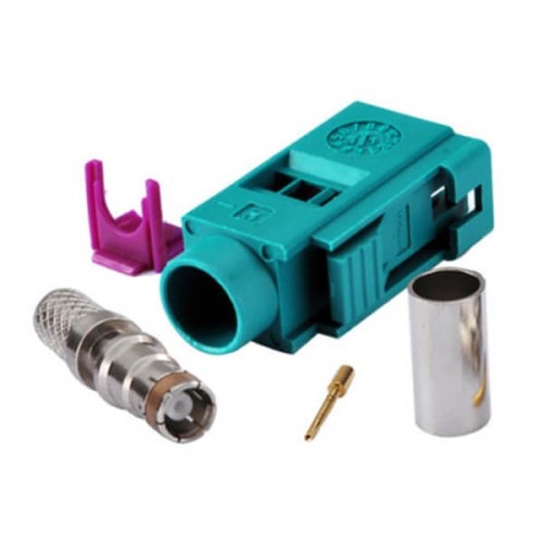Fakra Connector Types Z Female Crimp Solder for Cable RG58 LMR-195 RG400 RG142 Fakra Connector Types Z Female Crimp Solder for Cable RG58 LMR-195 RG400 RG142