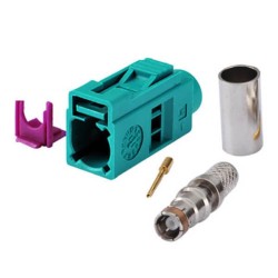 Fakra Connector Types Z Female Crimp Solder for Cable RG58 LMR-195 RG400 RG142