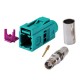 Fakra Connector Types Z Female Crimp Solder for Cable RG58 LMR-195 RG400 RG142 Fakra Connector Types Z Female Crimp Solder for Cable RG58 LMR-195 RG400 RG142