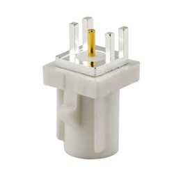 Fakra Connector White Plug male End Launch PCB mount RF connector for Radio With Phantom