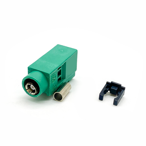 Fakra E Connector Car TV Female Green Crimp Solder Connector for RG316 RG174 Cable