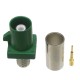 FAKRA E Green Straight Male Plug Car Vehicle Connector Crimp Type for Cable RG58/RG142 FAKRA E Green Straight Male Plug Car Vehicle Connector Crimp Type for Cable RG58/RG142