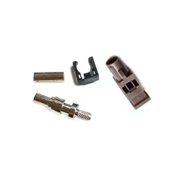 Fakra F Code Male Plug Brown Straight Connector Crimp for Cable RG316 RG174