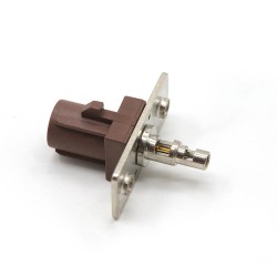 Fakra F Code Male Solder Type Vehicle RF Straight TV Car Signal SDARS Terrestrial 2-Hole Baffle