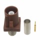FAKRA F Code Straight Male Plug Car Vehicle Connector Crimp Type for Cable RG58/RG142