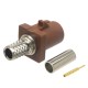 FAKRA F Code Straight Male Plug Car Vehicle Connector Crimp Type for Cable RG58/RG142
