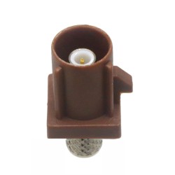 FAKRA F Code Straight Male Plug Car Vehicle Connector Crimp Type for Cable RG58/RG142
