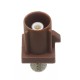 FAKRA F Code Straight Male Plug Car Vehicle Connector Crimp Type for Cable RG58/RG142